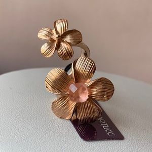 ADAMI&MARTUCCI Rose Gold Plated Sterling Silv Ring